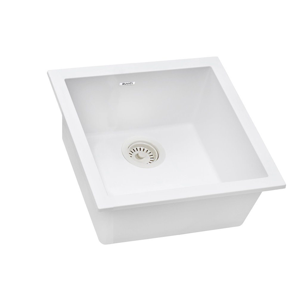 17 x 17 inch Granite Composite Undermount Single Bowl Wet Bar Prep Sink. Picture 1