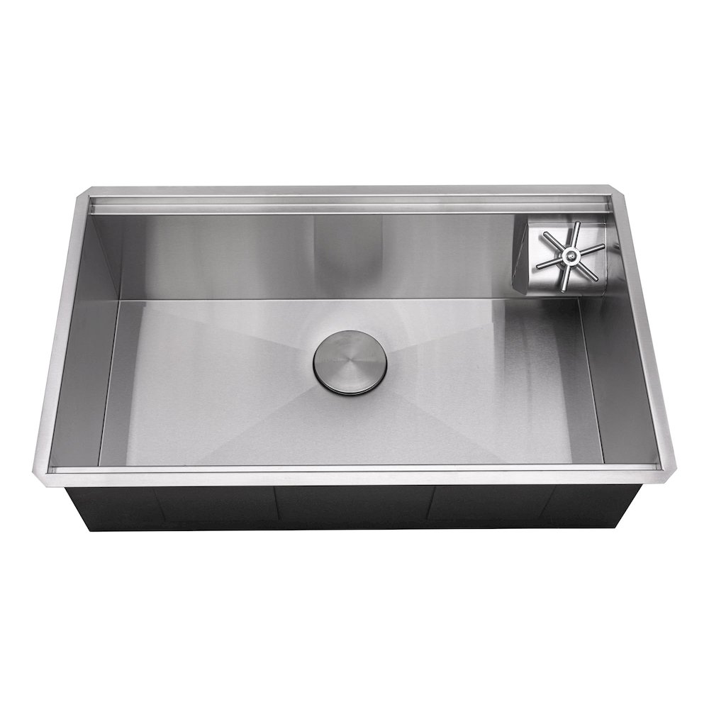 32-inch Glass Rinser and Sink Combo Workstation Kitchen Sink Single Bowl. Picture 8