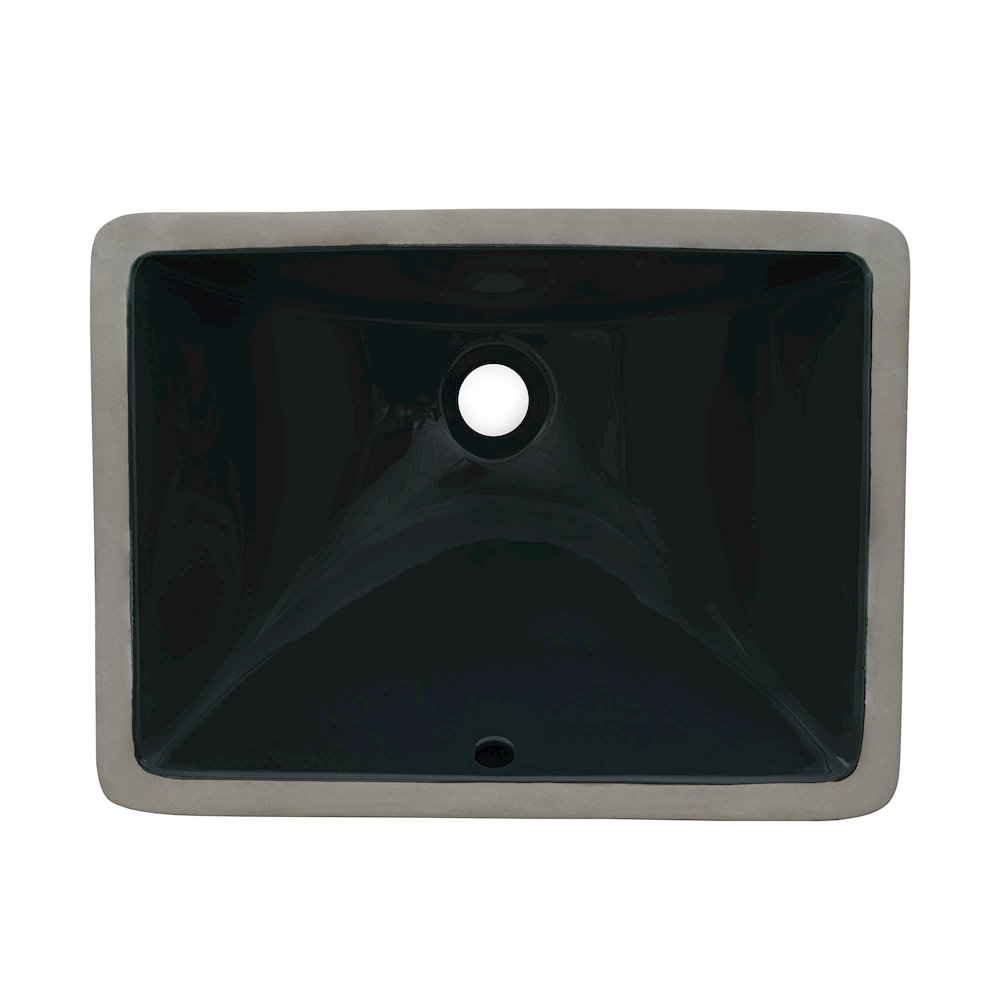 17 x 12 inch Undermount Bathroom Vanity Sink Emerald Green. Picture 3