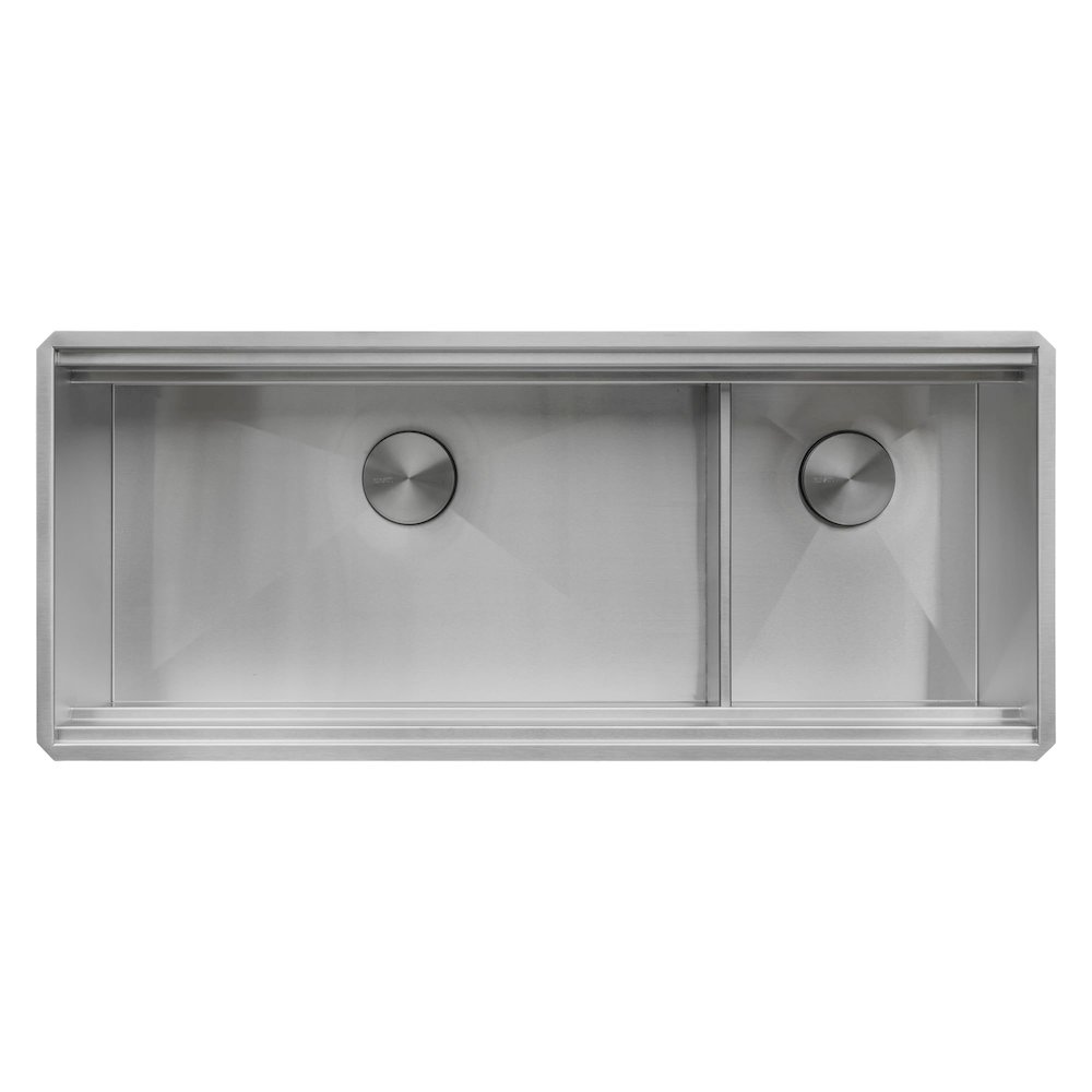 45-inch Double Bowl Workstation Ledge Kitchen Sink Undermount 16 Stainless Steel. Picture 6