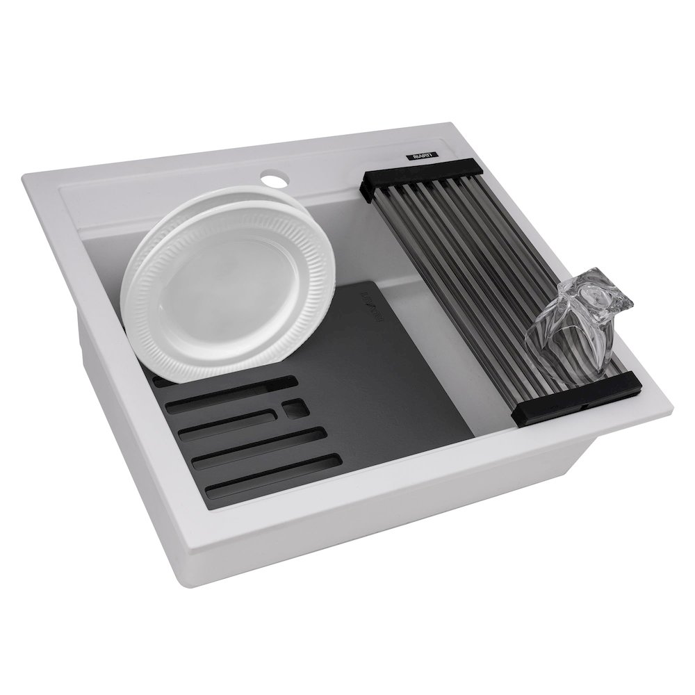 23-inch epiCube Granite Composite Workstation Drop-in Topmount. Picture 1