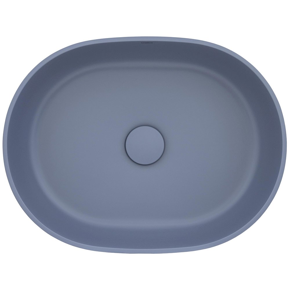 19-inch Pacific Blue epiStone Solid Surface Modern Bathroom Vessel Sink. Picture 5