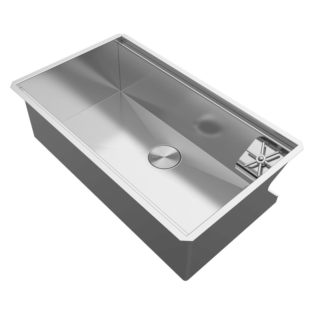 32-inch Glass Rinser and Sink Combo Workstation Kitchen Sink Single Bowl. Picture 6