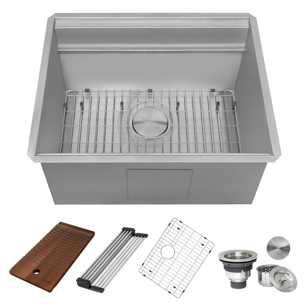 23 x 19 x 12 inch Deep Laundry Workstation Sink. Picture 2