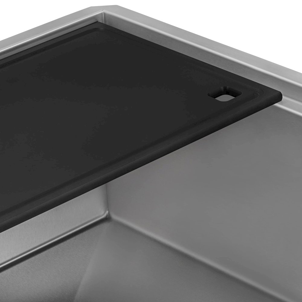30-inch Workstation Scratch Resistant Embossed Kitchen Sink Stainless Steel. Picture 6