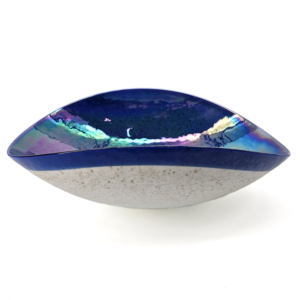 19 inch  Murano Glass Art Vessel Seashell Decorative Pattern Bathroom sink. Picture 4