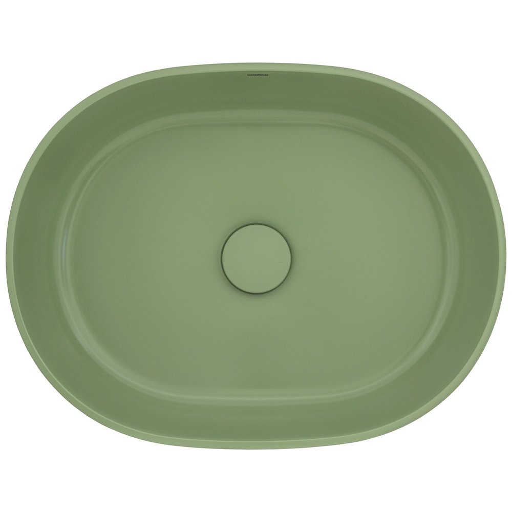 19-inch Avocado Lime Green epiStone Solid Surface Bathroom Vessel Sink. Picture 6