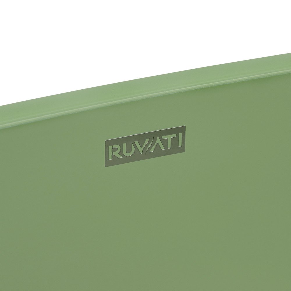 19-inch Avocado Lime Green epiStone Solid Surface Bathroom Vessel Sink. Picture 4