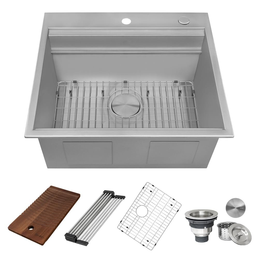 25 x 22 x 12 inch Deep Laundry Workstation Sink. Picture 2