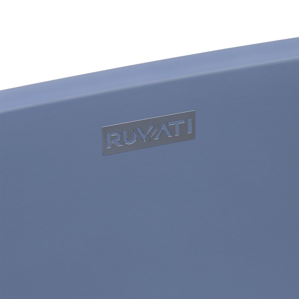 19-inch Pacific Blue epiStone Solid Surface Modern Bathroom Vessel Sink. Picture 4