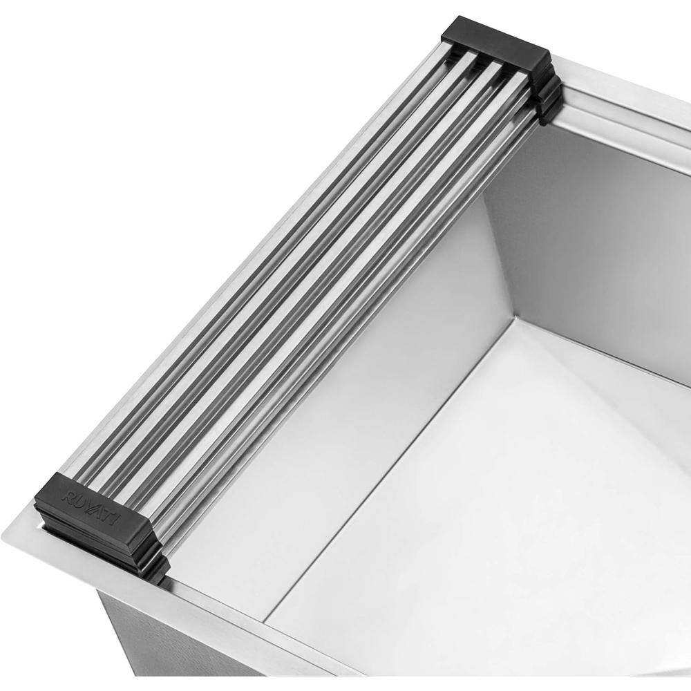 Ruvati Stainless Steel and Silicone Foldable Drying Rack for RVG2310 Workstation Sink - RVA1391. Picture 3