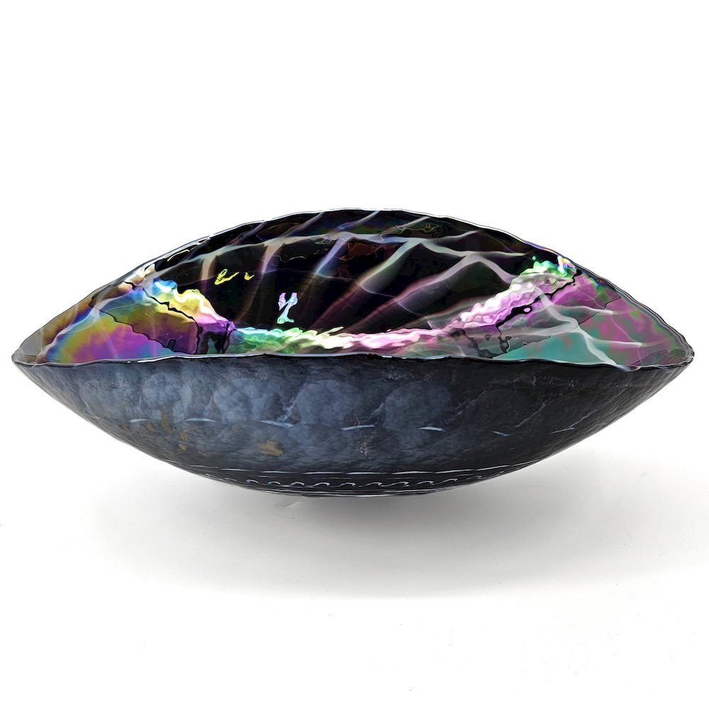 19 inch Murano Glass Art Vessel Seashell Decorative Pattern Bathroom Sink. Picture 4