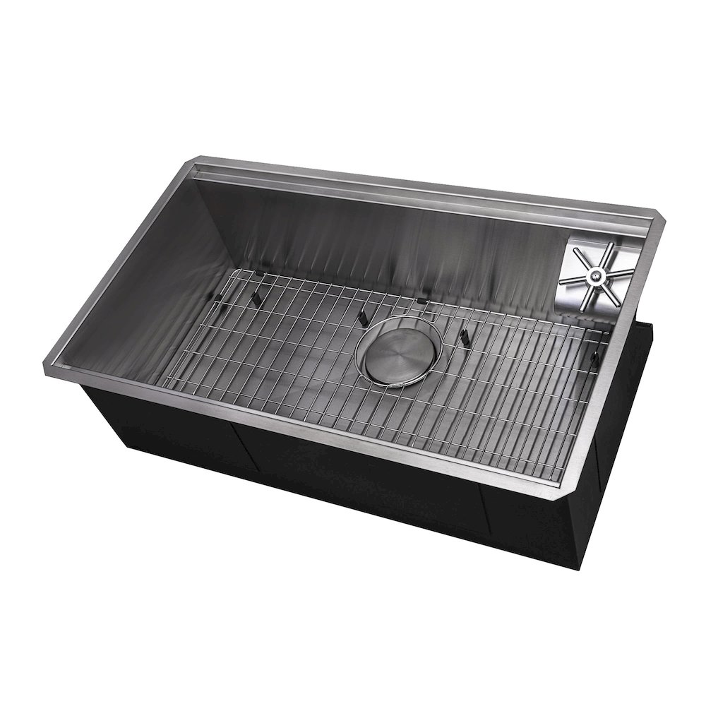 32-inch Glass Rinser and Sink Combo Workstation Kitchen Sink Single Bowl. Picture 3