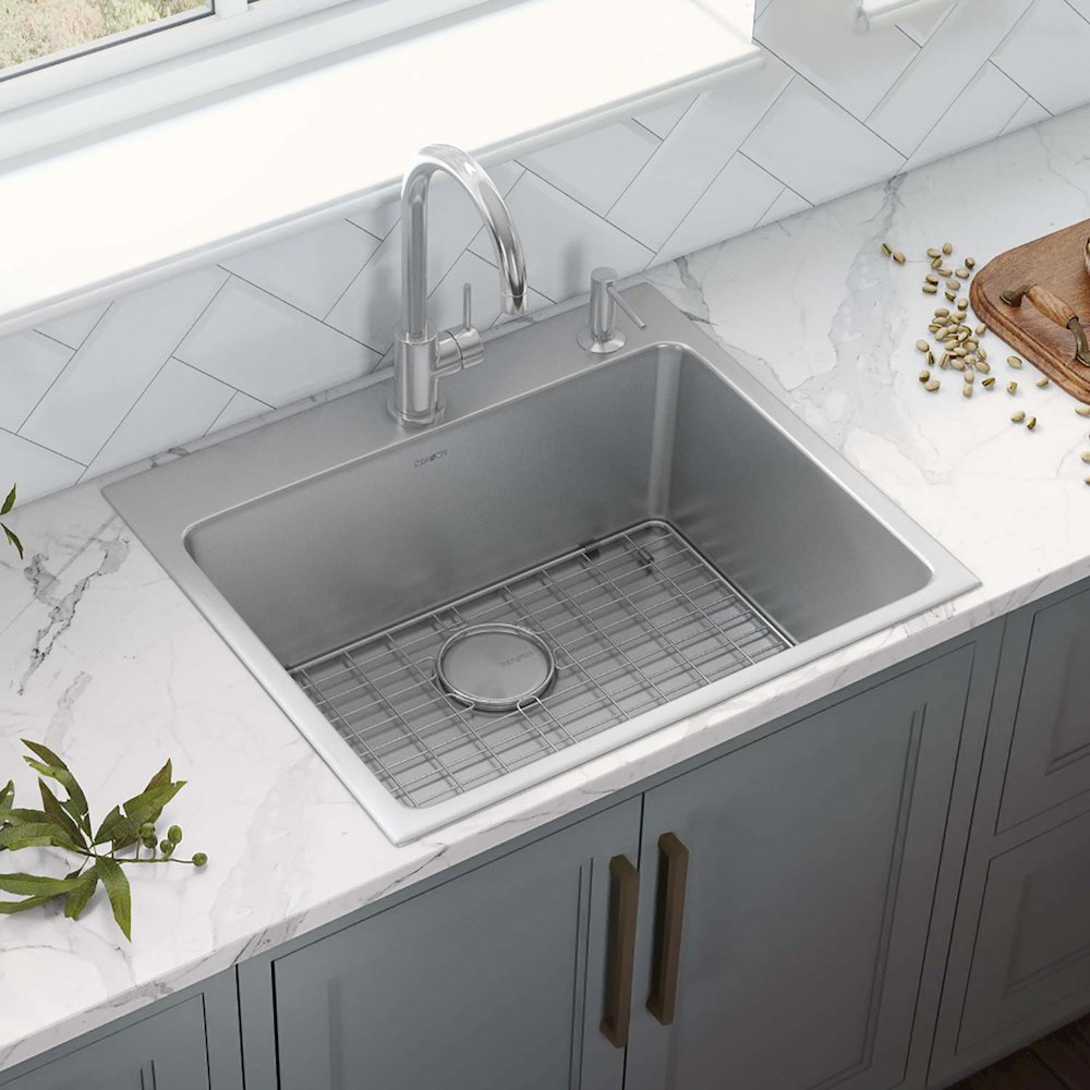 21-inch Topmount Bar Prep Kitchen Sink 16 Gauge Stainless Steel Single Bowl. Picture 2