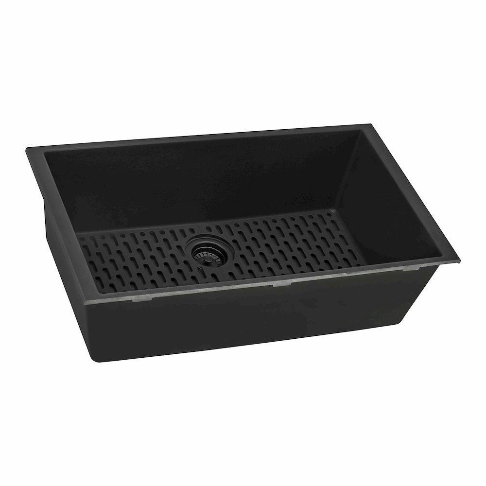 27 x 18 inch Granite Composite Undermount Single Bowl Kitchen Sink. Picture 1