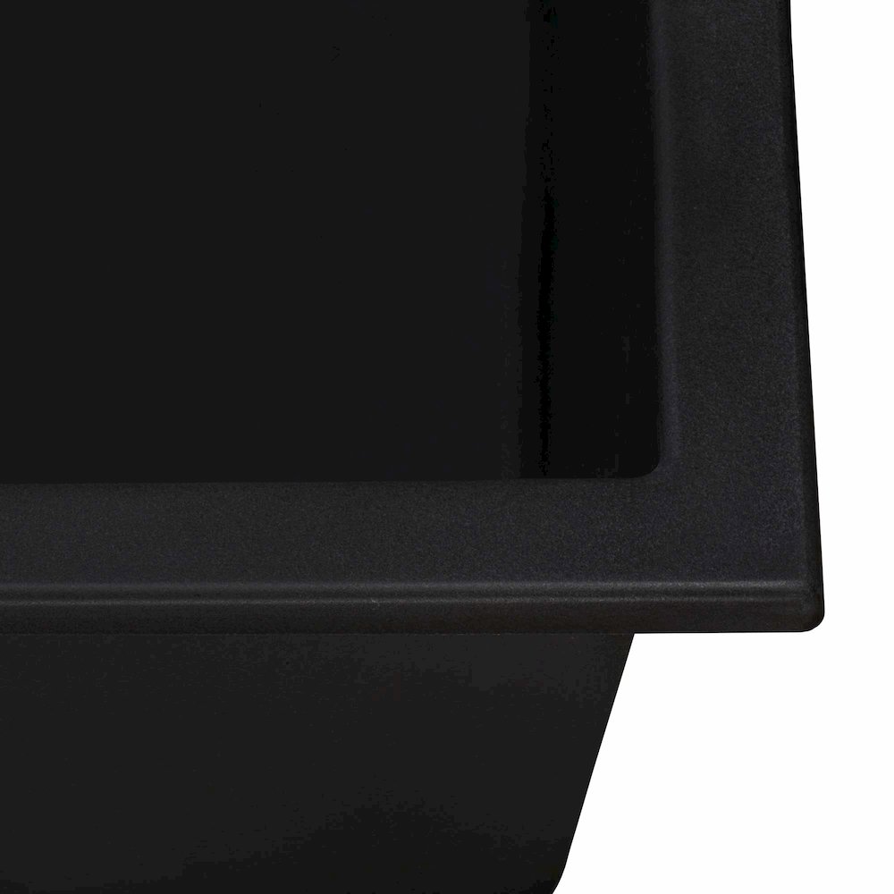 18 x 20 inch epiGranite Drop-in Topmount Granite Composite Single Bowl. Picture 3