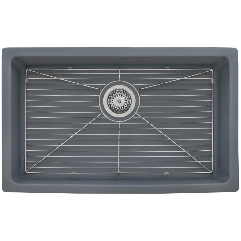30-inch Fireclay Undermount / Drop-in Topmount Kitchen Sink Single Bowl. Picture 3