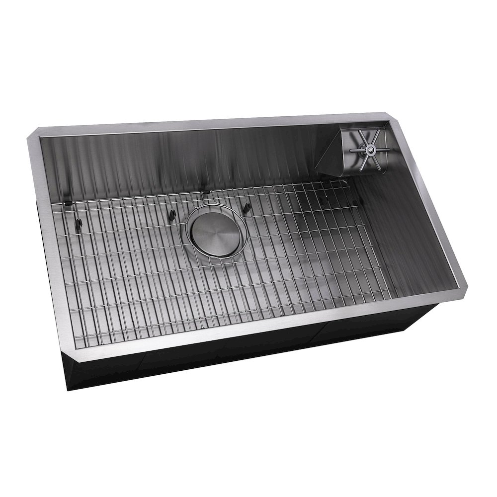 Glass Rinser and Sink Combo 30-inch Stainless Steel Kitchen Sink Single Bowl. Picture 1
