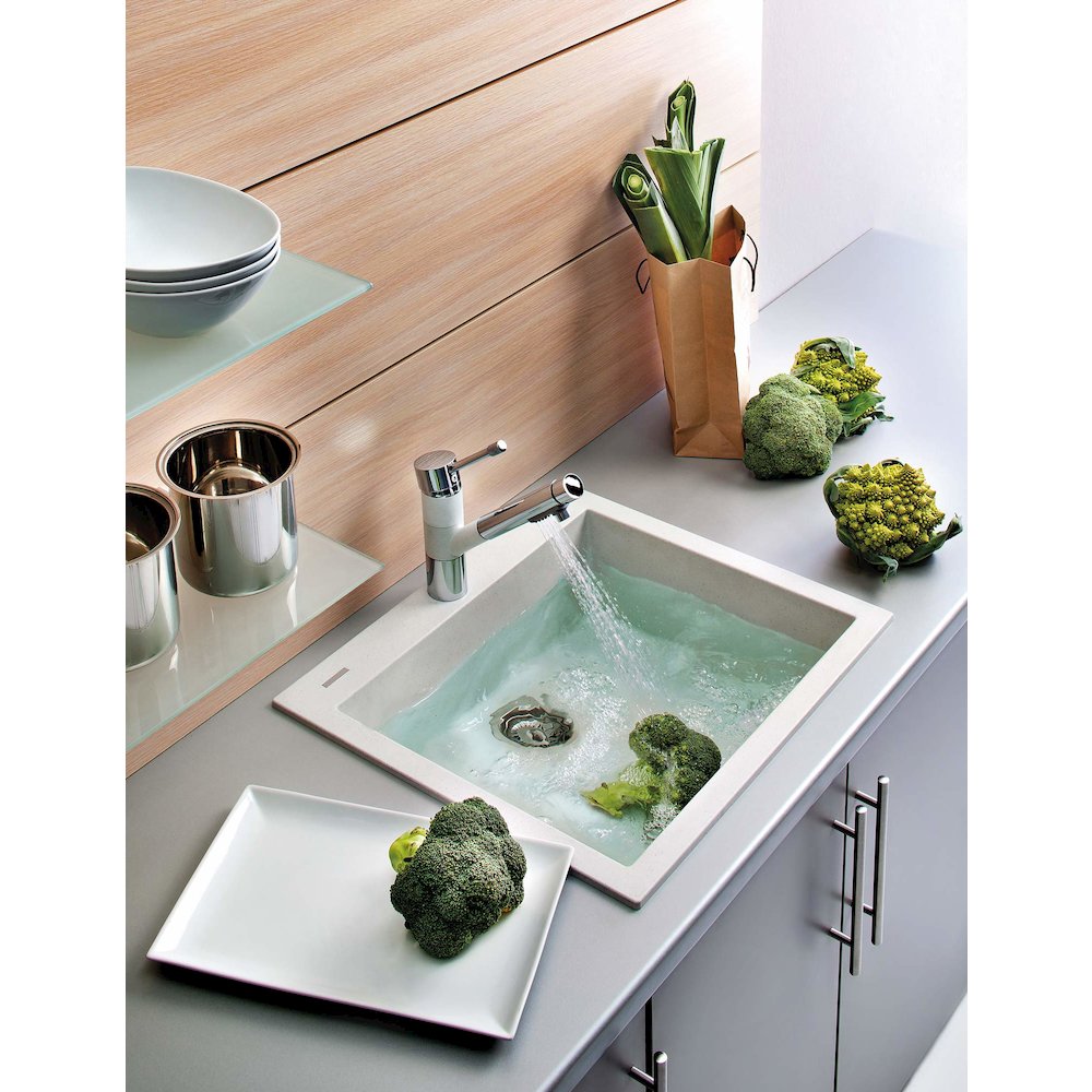 18 x 20 inch epiGranite Drop-in Topmount Granite Composite Single Bowl Wet. Picture 7