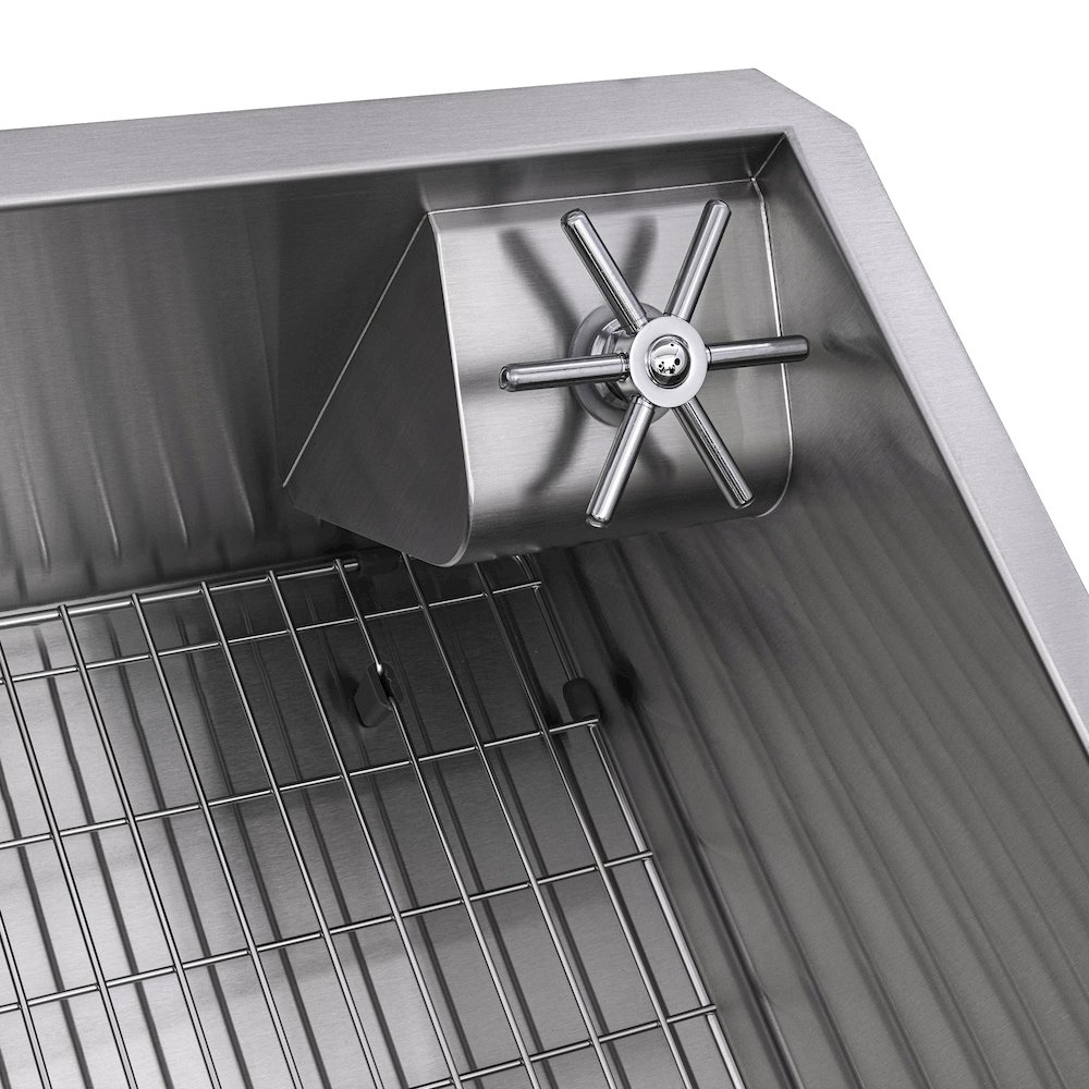 Glass Rinser and Sink Combo 30-inch Stainless Steel Kitchen Sink Single Bowl. Picture 3