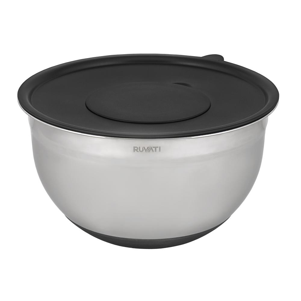 Ruvati 5 quart mixing bowl and colander set with grater attachments (6 piece set) - RVA1255. Picture 4