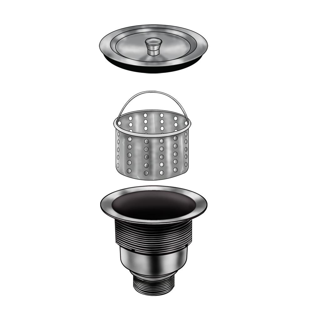 Ruvati  Kitchen Sink Basket Strainer Stainless Steel. Picture 6