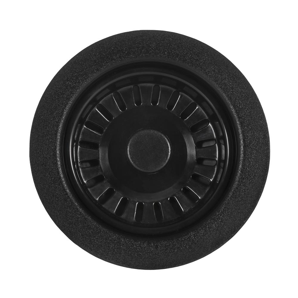 Ruvati Kitchen Sink Basket Strainer Drain Assembly Matte Black. Picture 1