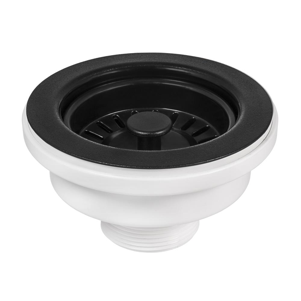 Ruvati Kitchen Sink Basket Strainer Drain Assembly Matte Black. Picture 4