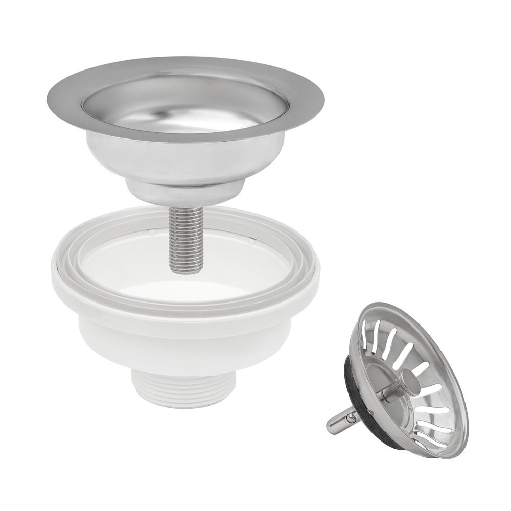 Ruvati Kitchen Sink Basket Strainer Drain Assembly Stainless Steel. Picture 2