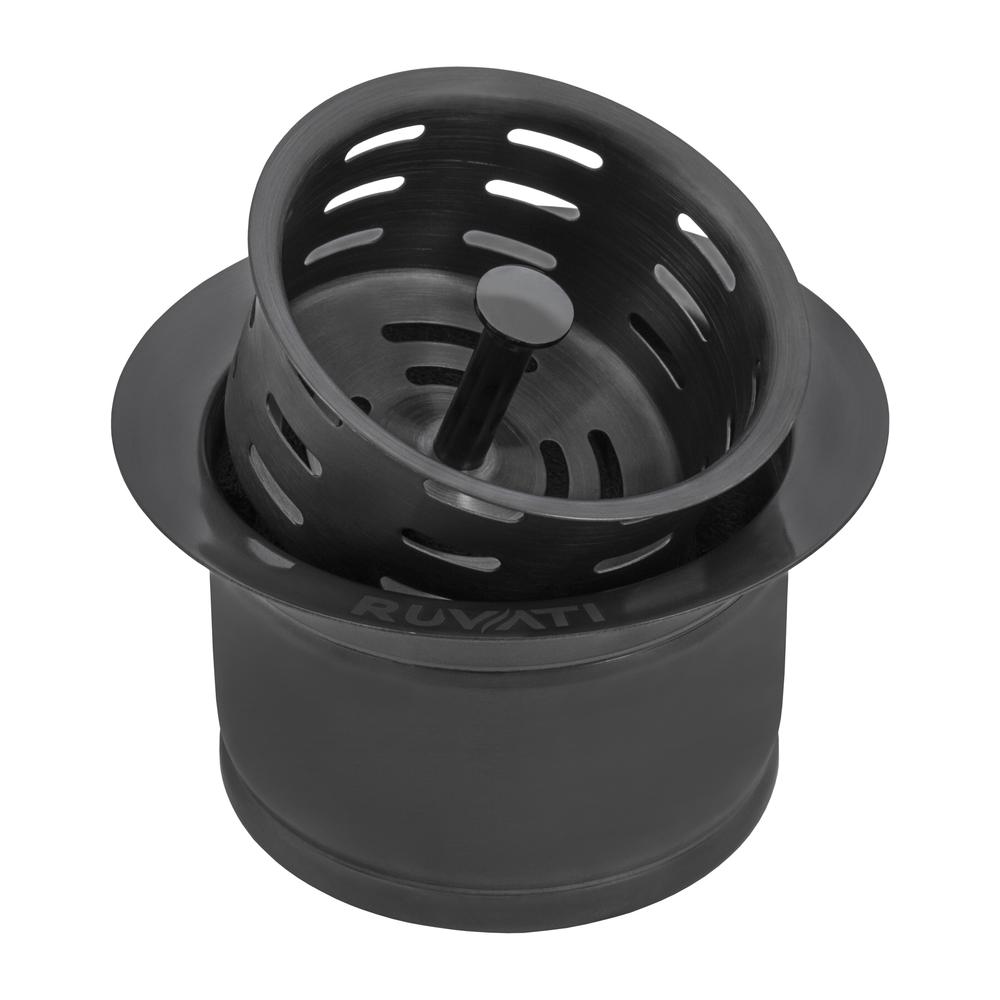Ruvati Extended Garbage Disposal Flange with Deep Basket Strainer. Picture 1