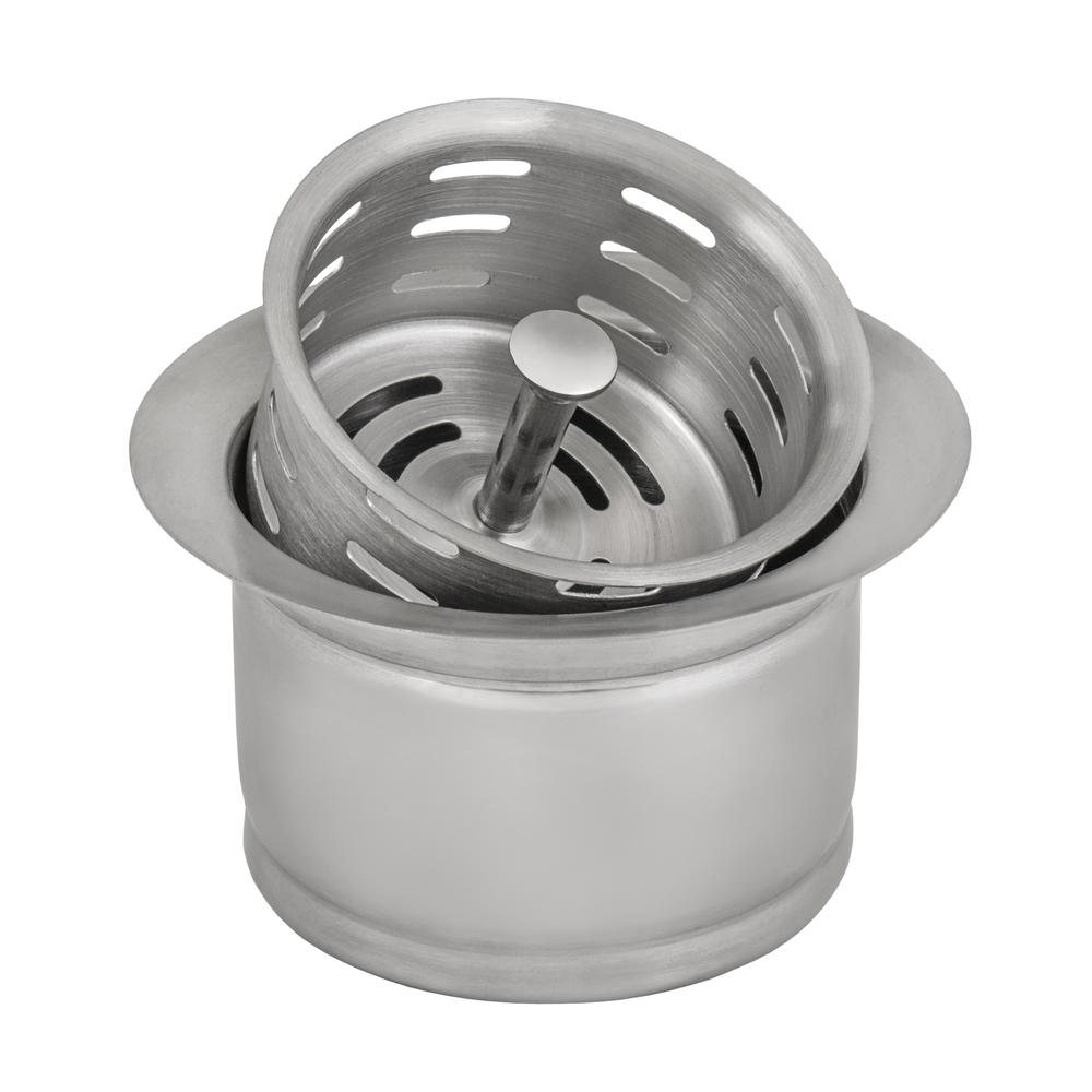 Ruvati Extended Garbage Disposal Flange with Deep Basket Strainer. Picture 1