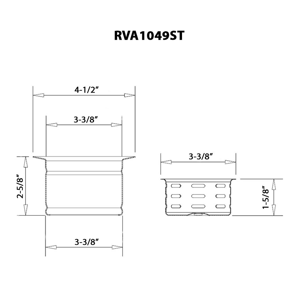Ruvati Extended Garbage Disposal Flange with Deep Basket Strainer. Picture 6
