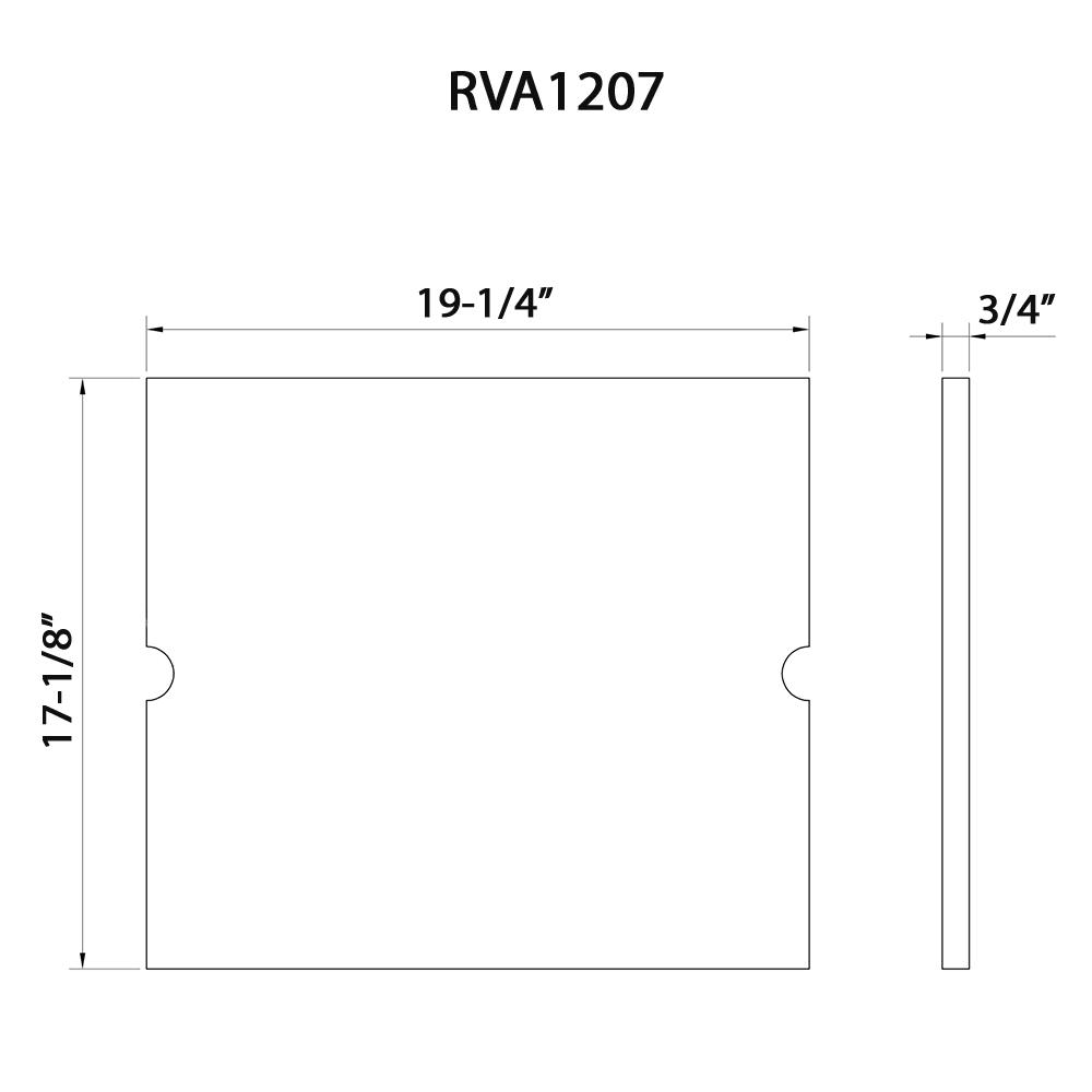 Ruvati 19 x 17 inch Solid Wood Replacement Cutting Board Sink Cover. Picture 2