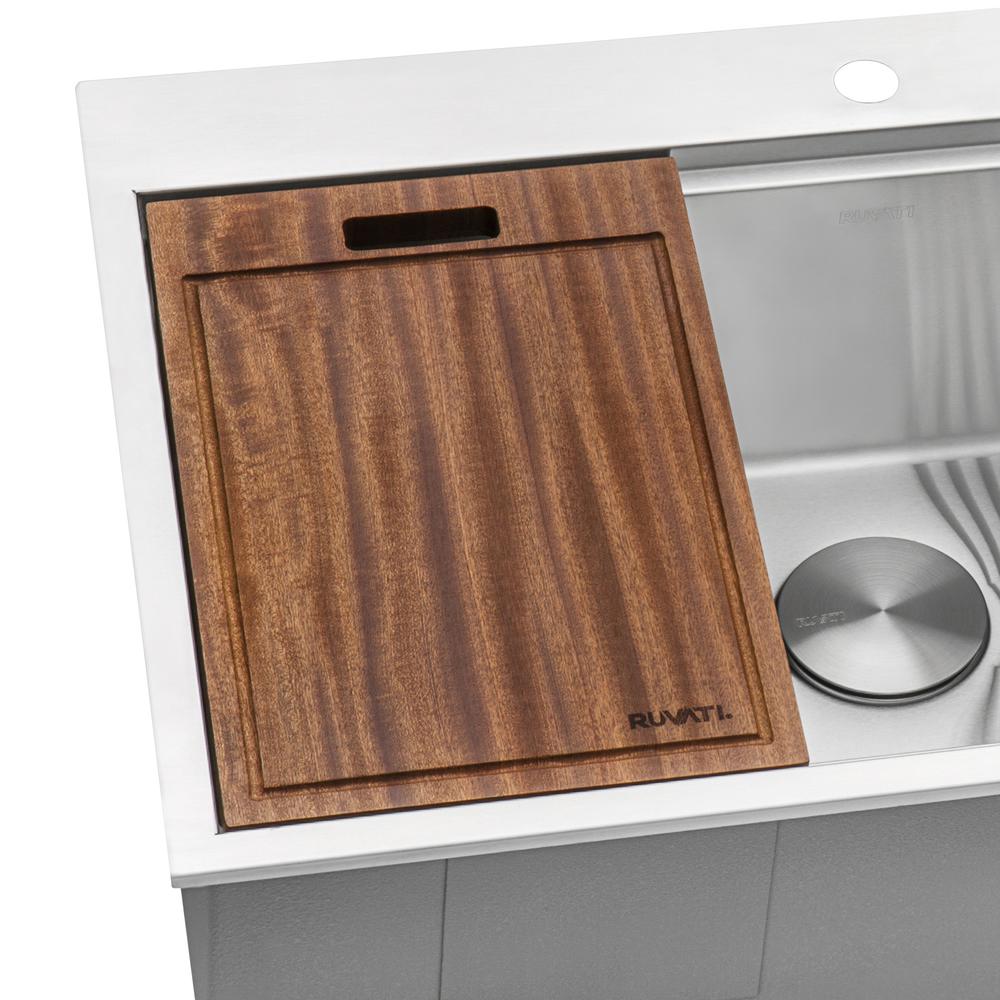 Ruvati 17 x 11 inch Solid Wood Replacement Cutting Board. Picture 2