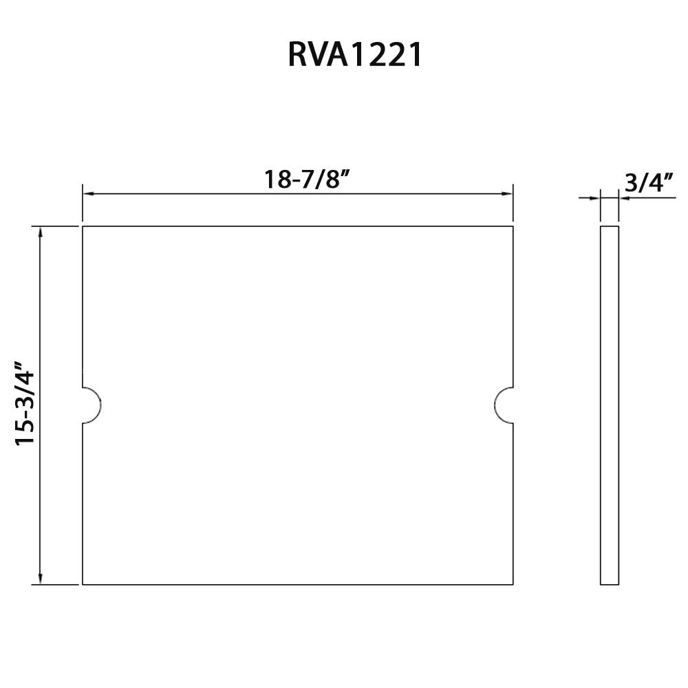 Ruvati 19 x 16 inch Solid Wood Replacement Cutting Board Sink Cover. Picture 2