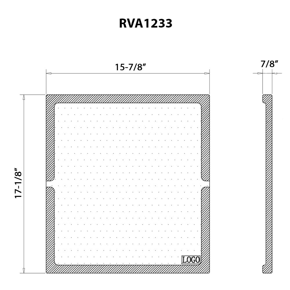 Ruvati 17 x 16 inch Solid Wood Dual-Tier Replacement Cutting Board. Picture 3