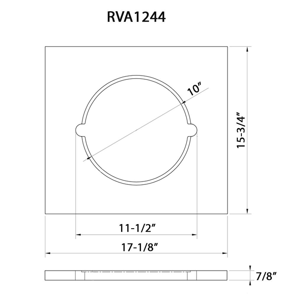 Ruvati 17 x 16 inch Dual-Tier Replacement Wood platform. Picture 5