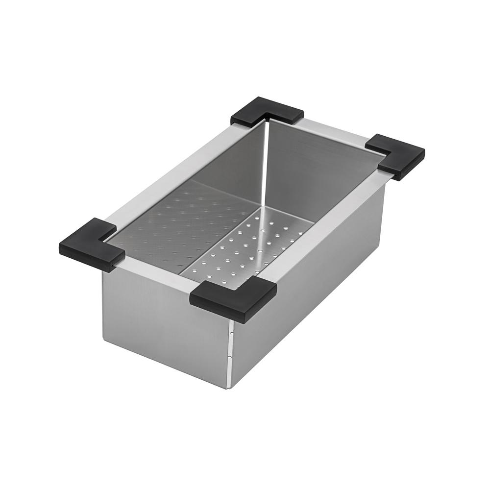 Ruvati Workstation Sink Replacement Colander 17 inch Stainless Steel. Picture 1