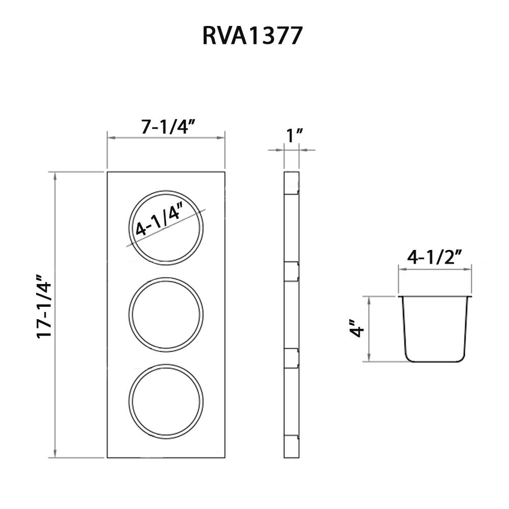 Ruvati Condiment Tray 3 Bowl Serving Board for Workstation Sinks (complete set). Picture 4