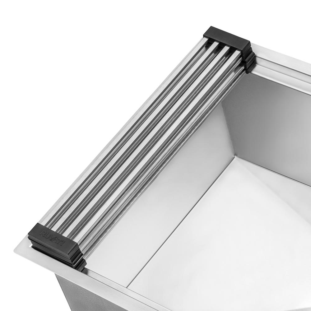 Ruvati Stainless Steel and Silicone Foldable Drying Rack. Picture 3