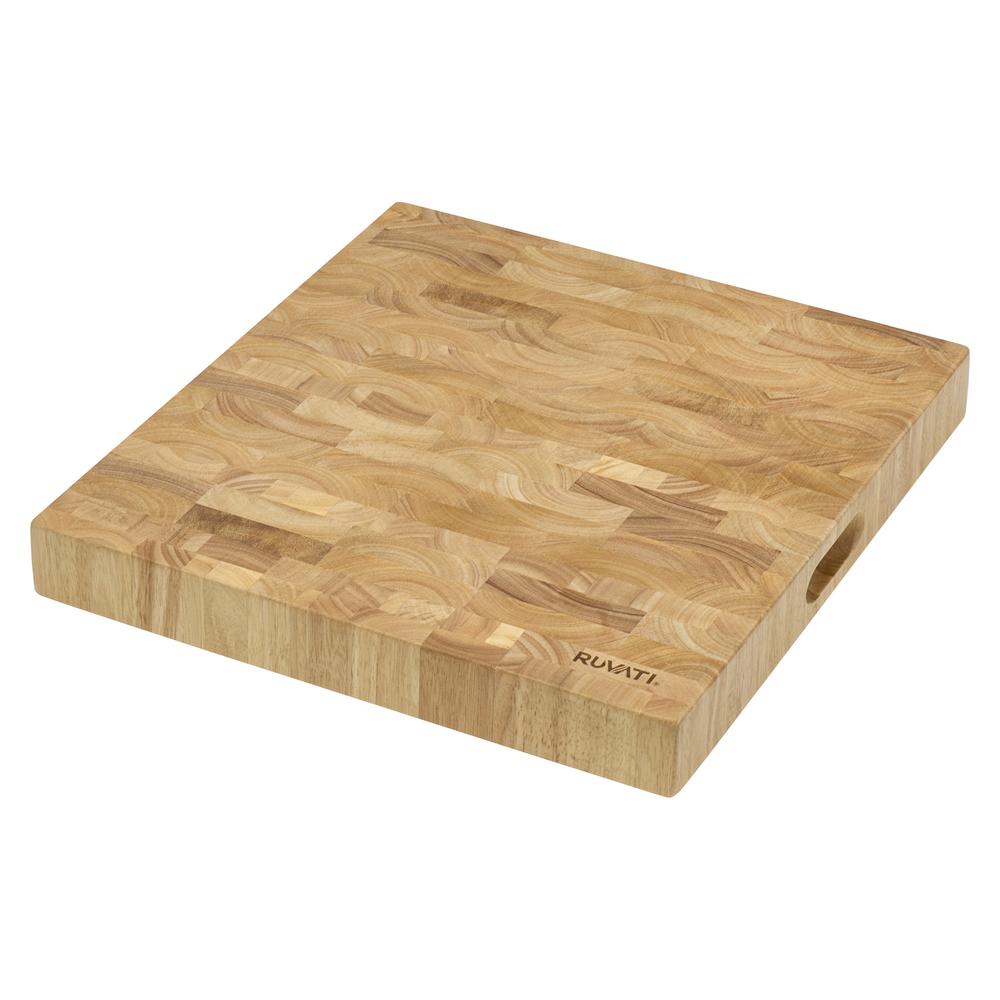 Ruvati 17 x 16 x 2 inch thick End-Grain French Oak Cutting Board. Picture 2