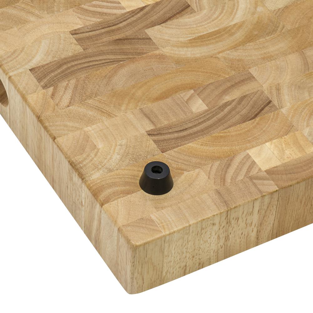 Ruvati 17 x 16 x 2 inch thick End-Grain French Oak Cutting Board. Picture 5