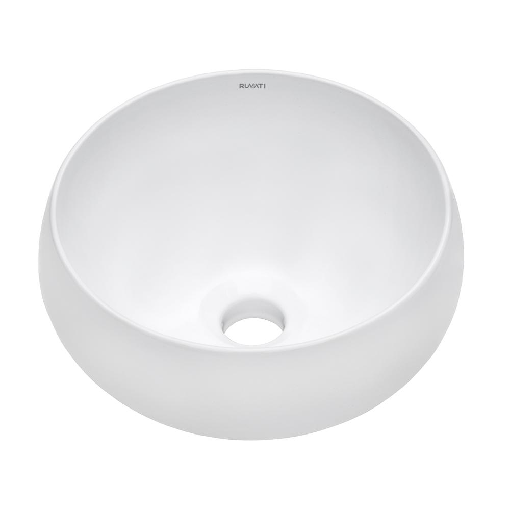 Ruvati 12 inch Bathroom Vessel Sink Round. Picture 2