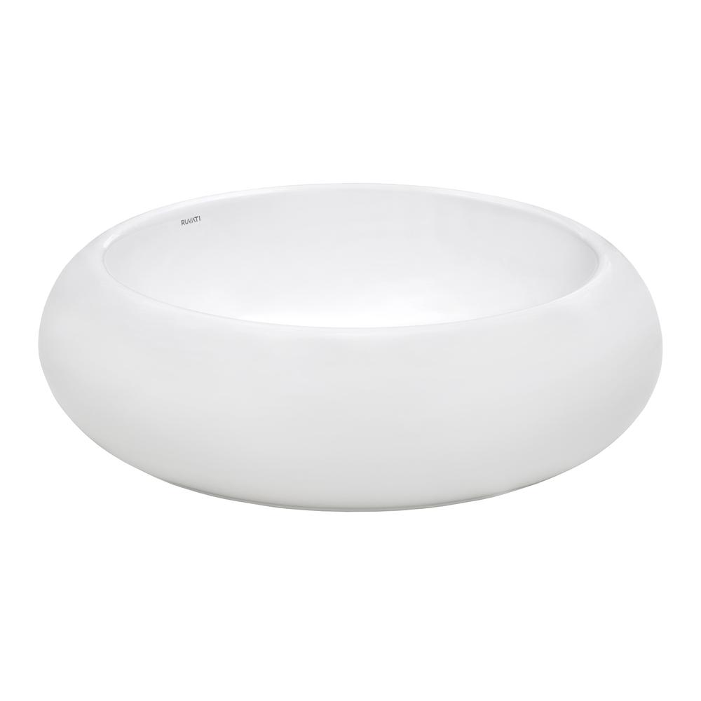 Ruvati 18 inch Round Bathroom Vessel Sink. Picture 1