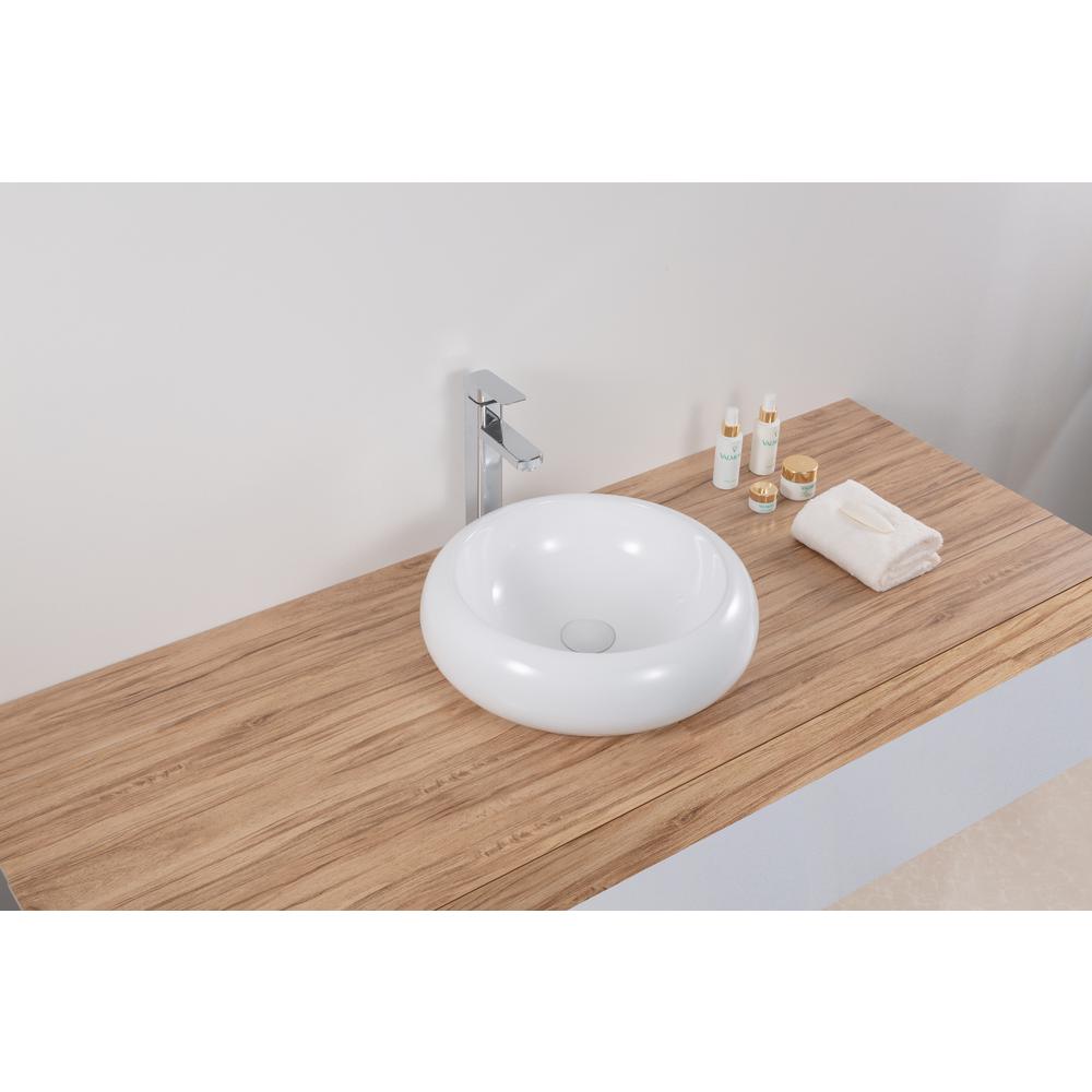 Ruvati 18 inch Round Bathroom Vessel Sink. Picture 6