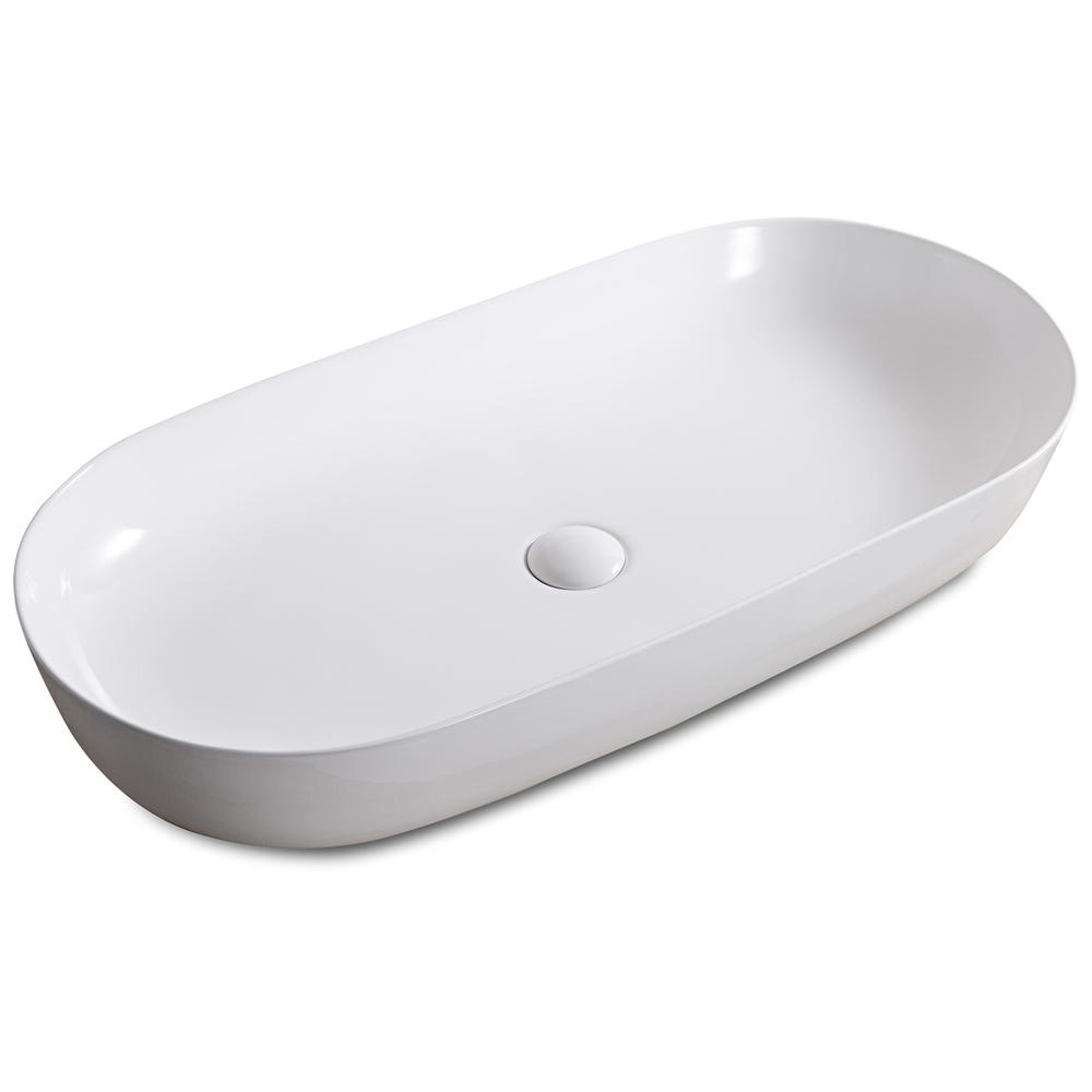 Ruvati 32 x 16 inch Bathroom Vessel Sink. Picture 1