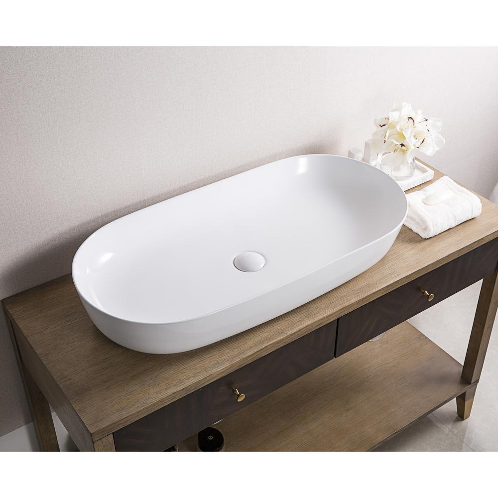 Ruvati 32 x 16 inch Bathroom Vessel Sink. Picture 4