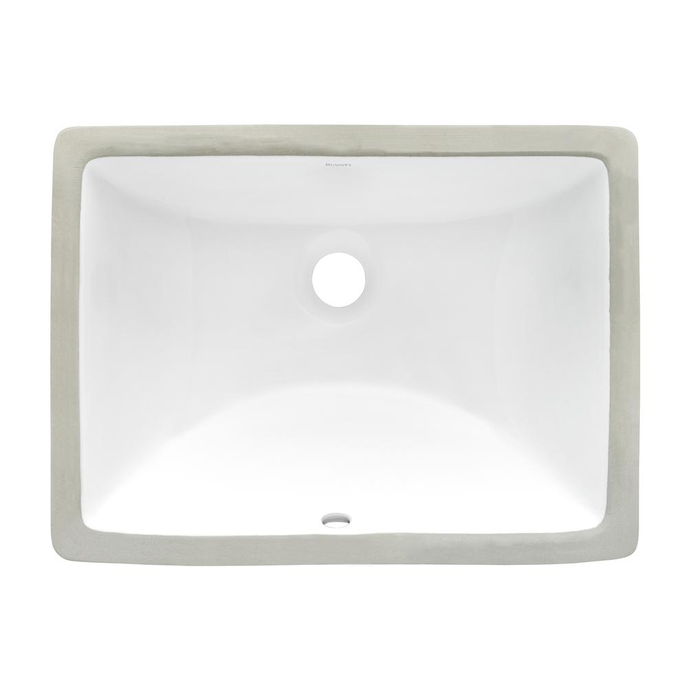 Ruvati 17 x 12 inch Undermount Bathroom Vanity Sink. Picture 4