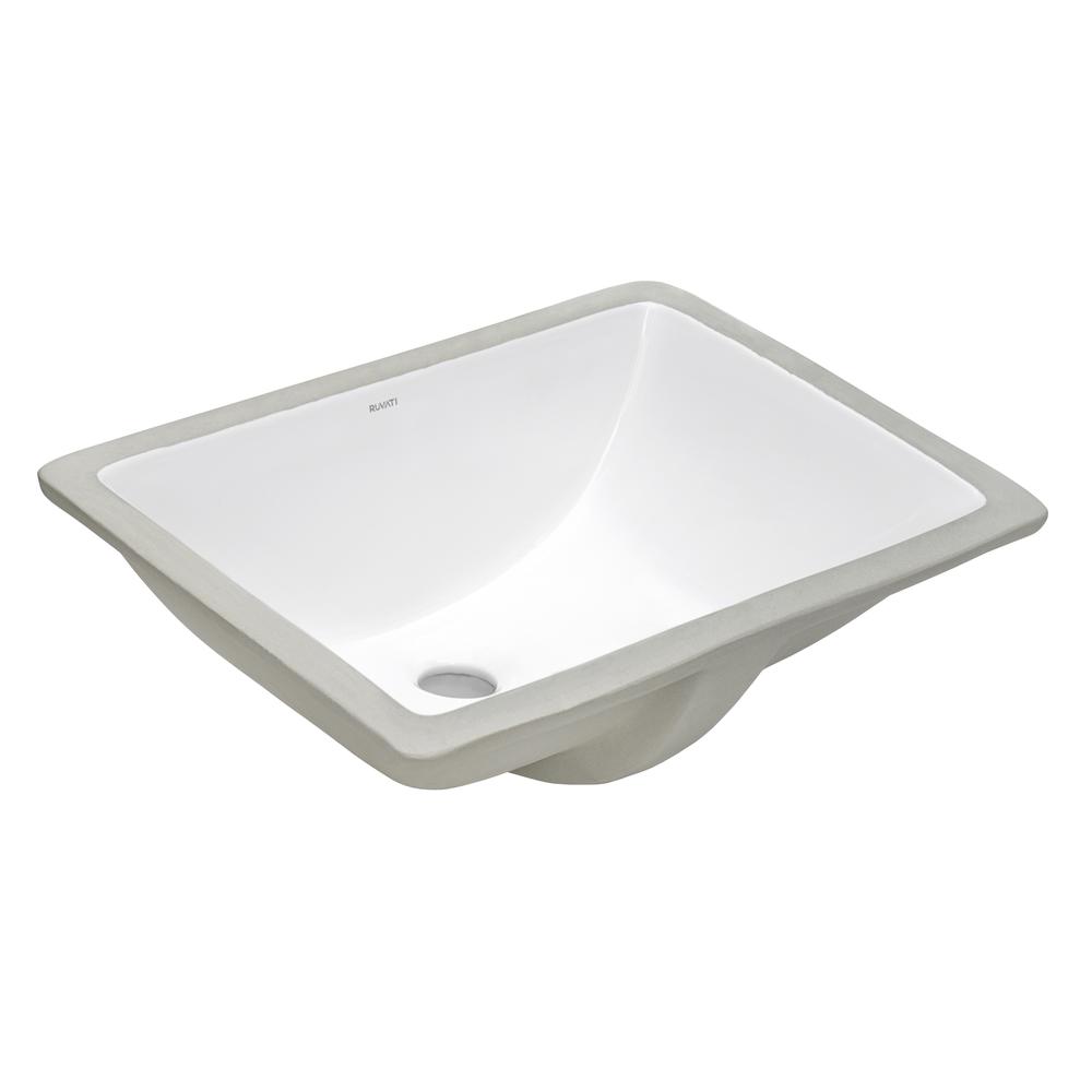 Ruvati 18 x 13 inch Undermount Bathroom Sink. Picture 1