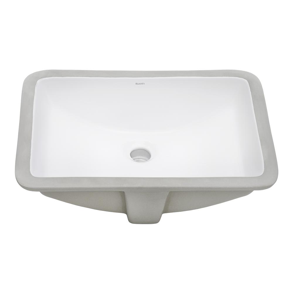 Ruvati 18 x 12 inch Undermount Bathroom Vanity Sink. Picture 1
